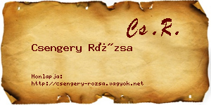 Csengery Rózsa névjegykártya