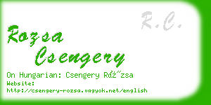 rozsa csengery business card